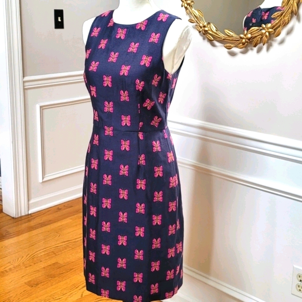 New! J.Crew sz 2 Sheath Butterfly Jacquard Dress NWT - Picture 11 of 11